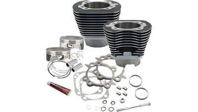 S&S CYCLE Big Bore Cylinder Kit 117" - Twin Cam - Black