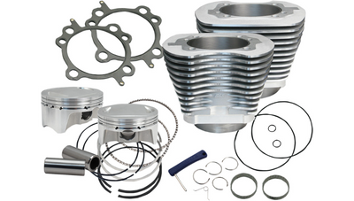 S&S CYCLE Big Bore Cylinder Kit 107" - Twin Cam - Silver