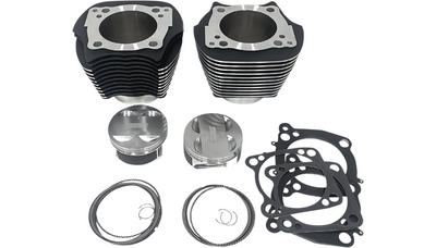 REVOLUTION PERFORMANCE Cylinder Kit - 124" - Black with Highlighted Fins - M8