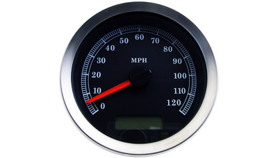 DRAG SPECIALTIES 4” Programmable Electronic Speedometer - Black Face - MPH