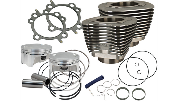 S&S CYCLE Big Bore Cylinder Kit 98" - Twin Cam - Black