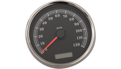 DRAG SPECIALTIES 5" Programmable Electronic Imperial Speedometer - Black - 120 MPH