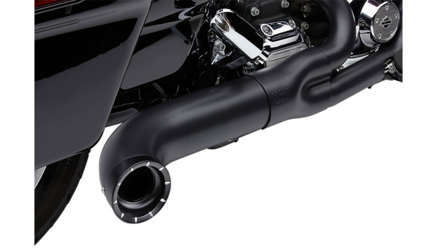 COBRA Turn Out 2-into-1 Exhaust System - Black - Twin Cam