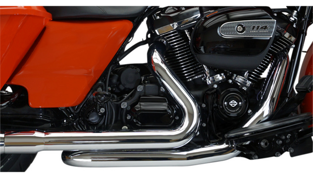 KHROME WERKS Aggressor 2-into-2 Crossover Headers with Heat Shields - Chrome - M8