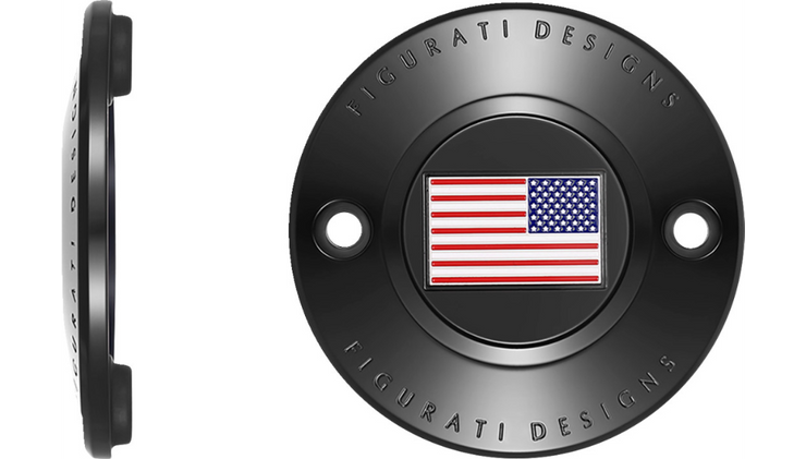 Figurati Designs Timing Cover - 2 Hole - American - Black