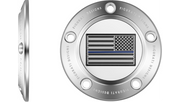 FIGURATI DESIGNS Timing Cover - 5 Hole - American - Blue Line - Stainless Steel
