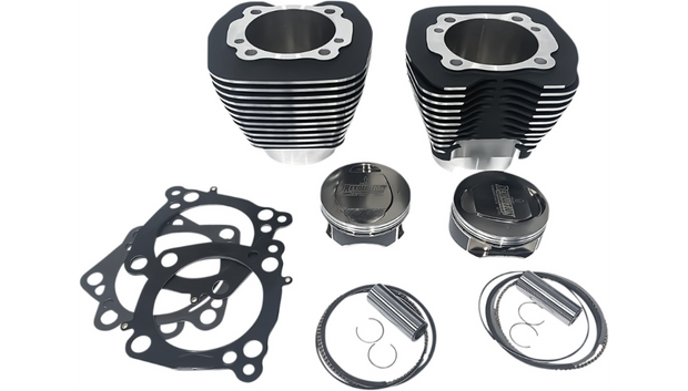 REVOLUTION PERFORMANCE Cylinder Kit - 124" - Black with Highlighted Fins