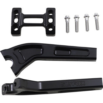 SLYFOX Handlebar Riser Kit Risers - Pullback - 8" - Black