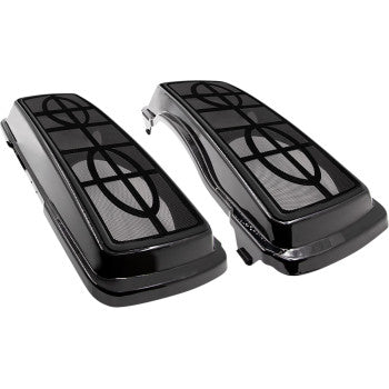 SADDLE TRAMP Saddlebag Lids with 6X9 Speaker Cutouts