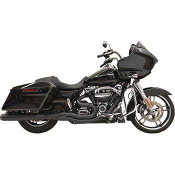 BASSANI XHAUST Road Rage 2:1 B4 Exhaust System - Black - Straight Can - '17+ FL M8