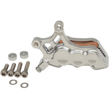 Arlen Ness Tech Six-Piston Differential Bore 6-Piston Caliper - Front Right - Chrome - 14"