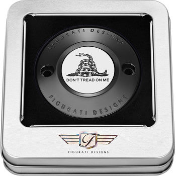 Figurati Designs Timing Cover - 2 Hole - Don't Tread on Me - Black