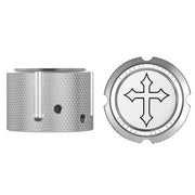 Figurati Designs Front Axle Nut Cover - Stainless Steel - Cross