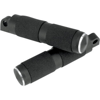Accutronix Rubber Footpegs - Male Mount - Black