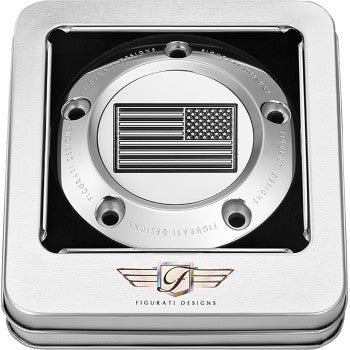 Figurati Designs Timing Cover - 5 Hole - American - Contrast Cut - Stainless Steel