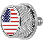 Figurati Designs Seat Screw Mounting Knob - Stainless Steel - American Flag