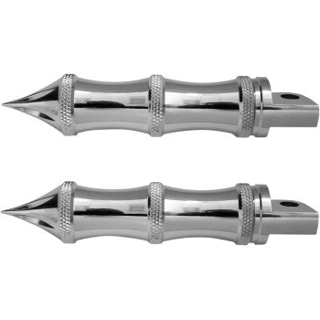 Accutronix Tribal Footpegs - Male Mount - Chrome