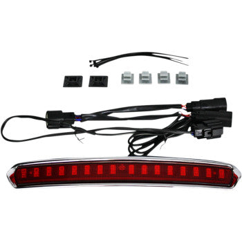 Custom Dynamics High Mount Tour Pak (HMT) LED Light Chrome/Red Lens