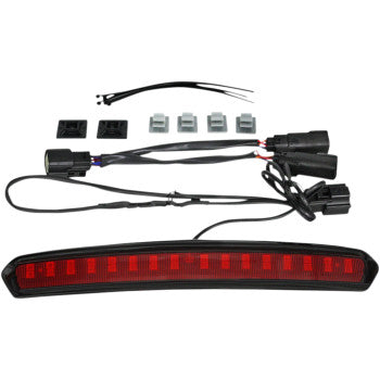 Custom Dynamics High Mount Tour Pak (HMT) LED Light Black/Red Lens