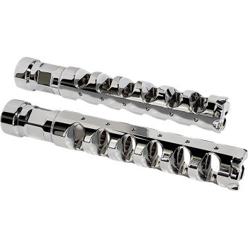 Accutronix M*zzle Break Footpegs - Rigid Mount - Chrome