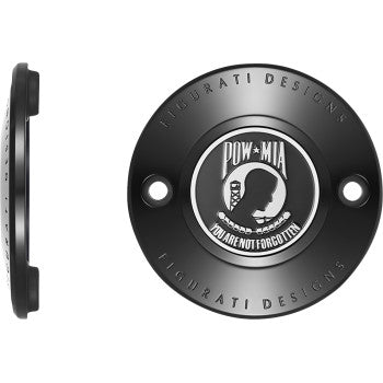 Figurati Designs Timing Cover - 2 Hole - POW MIA - Black