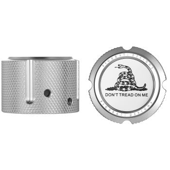 Figurati Designs Front Axle Nut Cover - Stainless Steel - Don't Tread On Me