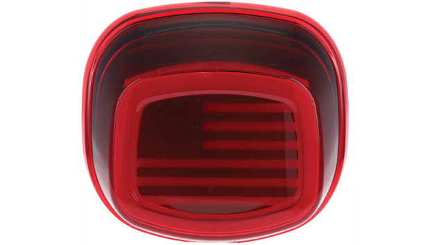 KURYAKYN Tracer US Flag LED Taillight without License Plate Light - Red