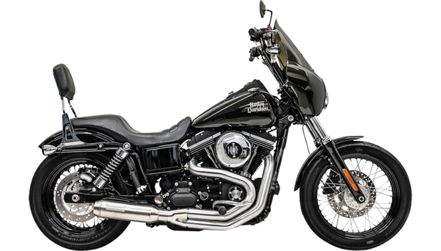 Bassani 2-into-1 Road Rage III Exhaust System with Super Bike Muffler - Stainless Steel - Dyna