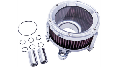 TRASK Assault Charge High-Flow Air Cleaner - Chrome - Twin Cam