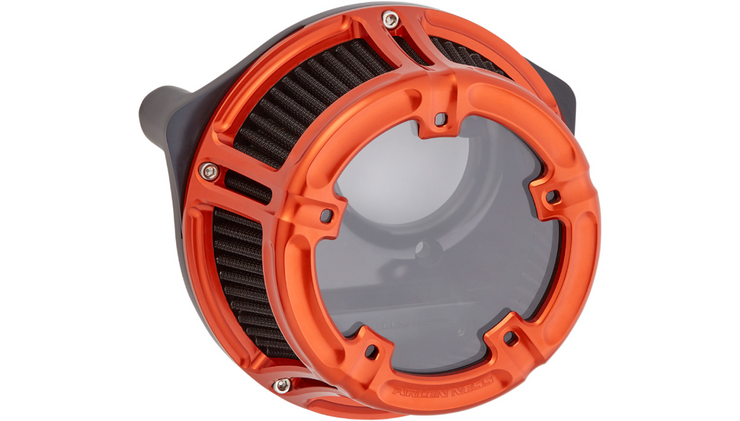 ARLEN NESS Method™ Clear Series Air Cleaner - Orange - Twin Cam