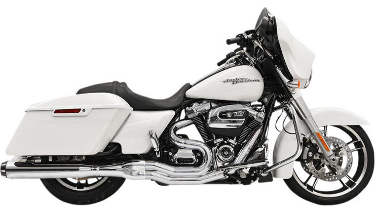 BASSANI XHAUST Road Rage 2:1 B4 Exhaust System - Chrome - Straight Can - '17+ FL