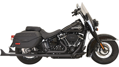 BASSANI XHAUST Fishtail True Dual Exhaust System with Baffle - 33" - Softail