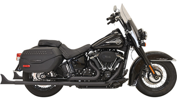 BASSANI XHAUST Fishtail True Dual Exhaust System with Baffle - 33" - Softail