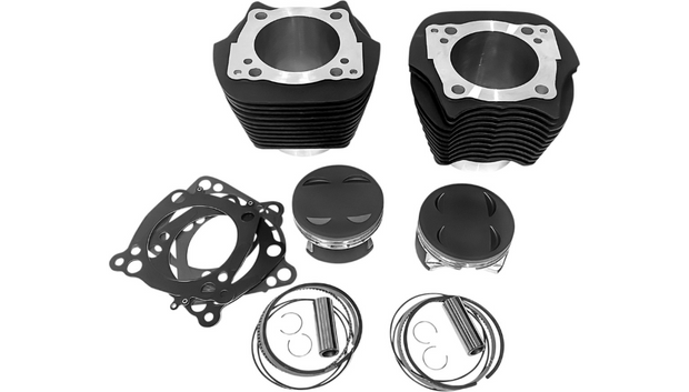 Revolution Performance Cylinder Kit - 139" - Black with Highlighted Fins - M8