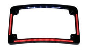 CUSTOM DYNAMICS Radius License Plate Frame with Auxiliary Red LEDs and Tag Illumination