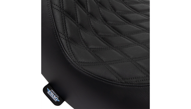 DRAG SPECIALTIES Solo Seat - Double Diamond - Black Stitching - '18-'22 FL/FX
