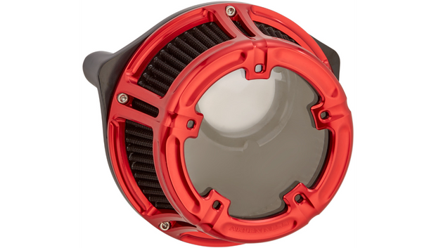 ARLEN NESS Method™ Clear Series Air Cleaner - Red - Twin Cam