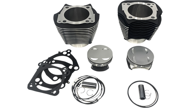 Revolution Performance Cylinder Kit - 143" - Black with Highlighted Fins - M8