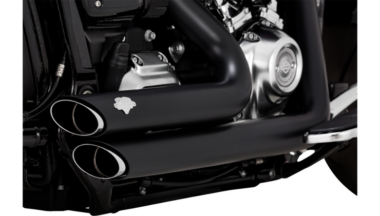 Vance & Hines Shortshots Staggered Exhaust System - Matte black