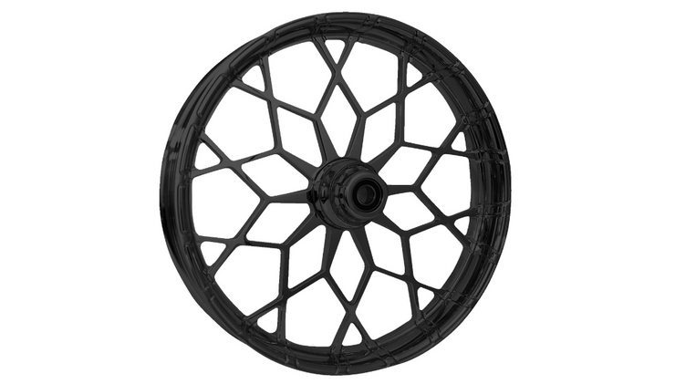 RC Components Wheel - Phenom - Front - Dual Disc - No ABS - Black - 21"x3.50" - FLH