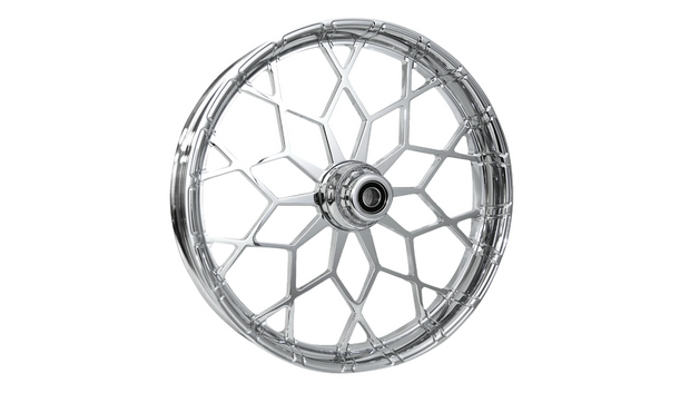 RC Components Wheel - Phenom - Front - Dual Disc - No ABS - Chrome - 21"x3.50" - FLH
