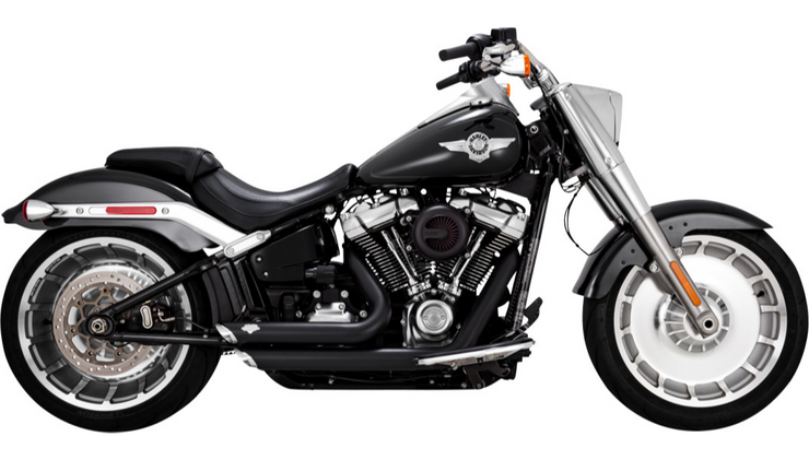 Vance & Hines Shortshots Staggered Exhaust System - Matte black