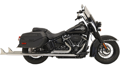 BASSANI XHAUST Fishtail True Dual Exhaust System without Baffle - 39" - Softail