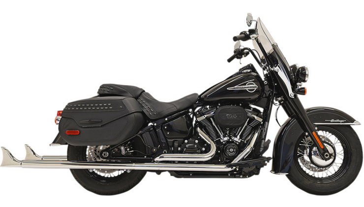 BASSANI XHAUST Fishtail True Dual Exhaust System without Baffle - 39" - Softail