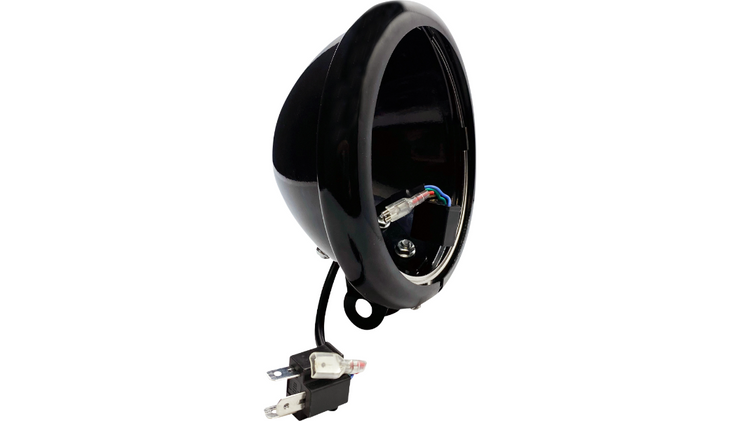 CUSTOM DYNAMICS Headlight Bucket with Wire Adapter - 5-3/4" - Black