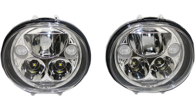 CUSTOM DYNAMICS TruBEAM® LED Headlamps Headlight - 5-3/4" - Chrome - Roadglide