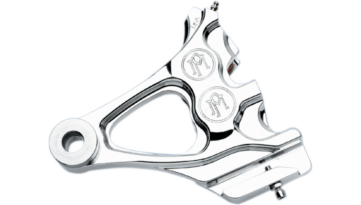 PERFORMANCE MACHINE (PM) Four-Piston Differential-Bore Caliper - Chrome - 87-99 Softail