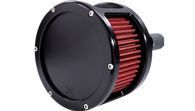 Feuling Air Cleaner - BA Race Series - Black - Solid Cover - Red - M8