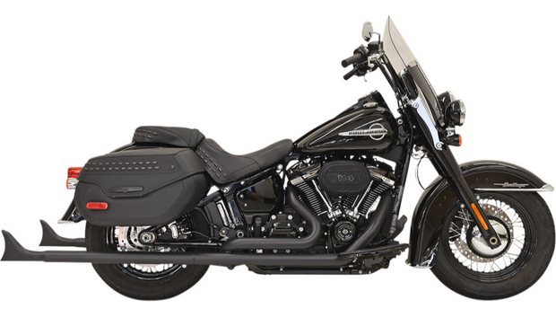 BASSANI XHAUST Fishtail True Dual Exhaust System with Baffle - 36" - Softail