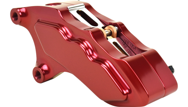HAWG HALTERS Front Direct Bolt-On Brake Caliper for 13" Rotor 6-Piston Caliper - Front - Red - 13"